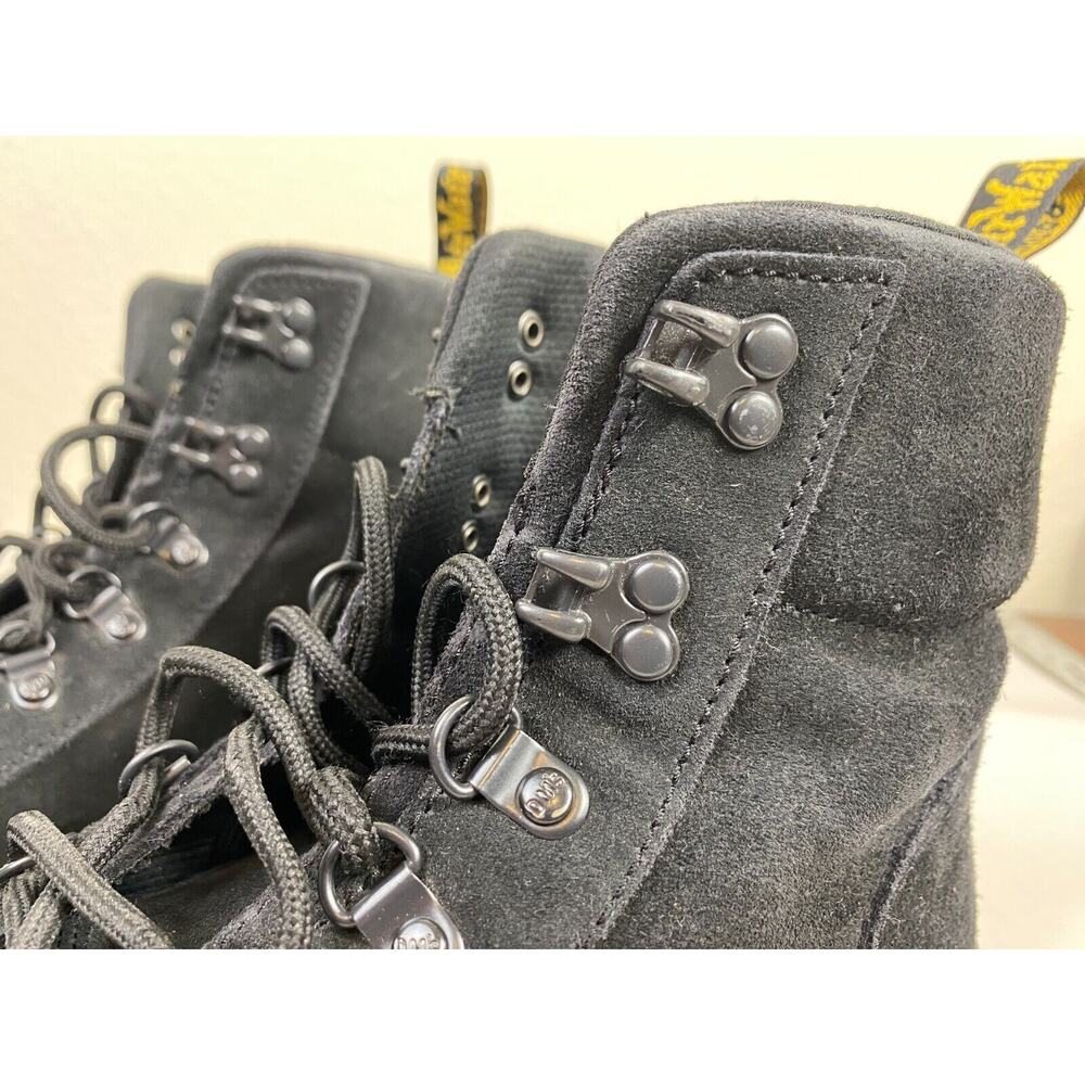 Dr. Martens Combs Boots Women's 10 Black Suede Combat Baddie Gothcore Grunge - Picture 8 of 14